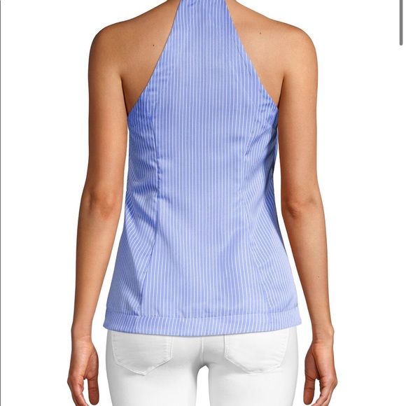 Supply and Deman stripe blue top - Picture 2 of 6